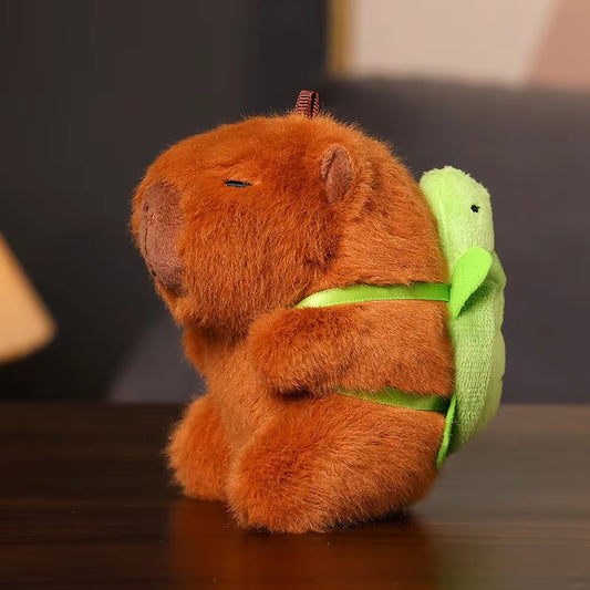 Cute Cartoon Capybara Pendant Plush Toy Doll Bag Hanging Ornaments Cute Kapila Keychain Doll Kids Backpack Birthday Gift Fluffty